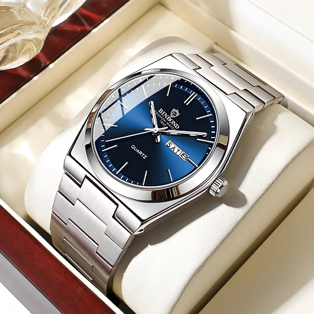 UTHAI Luxury Stainless Steel Men’s Quartz Watch