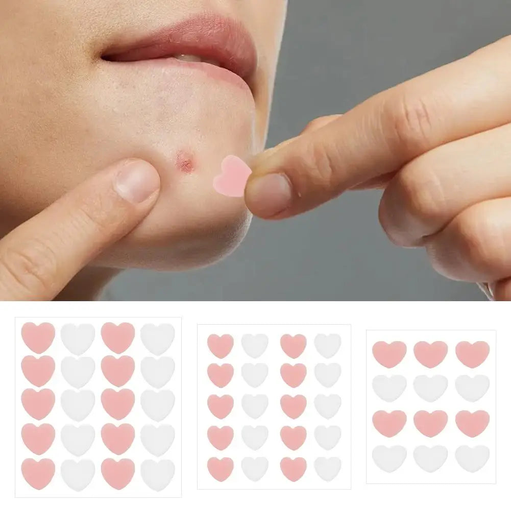 Pink Heart Acne Patches