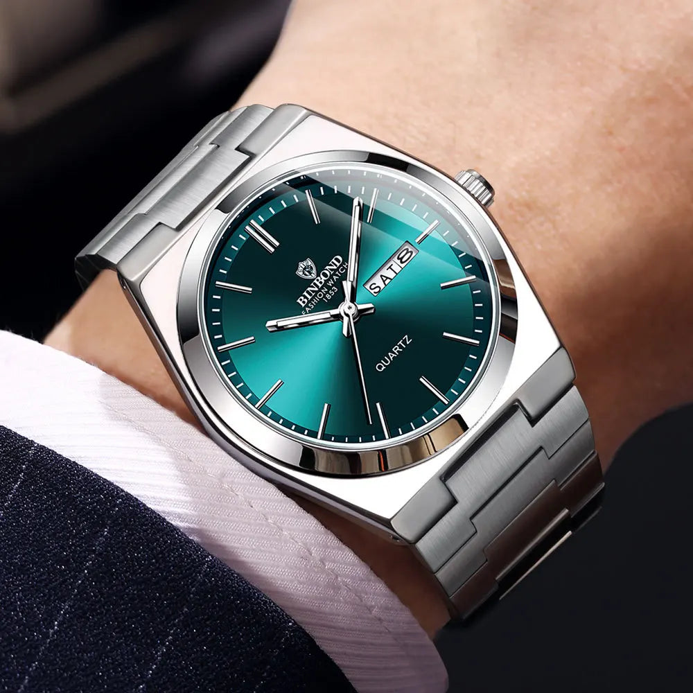 UTHAI Luxury Stainless Steel Men’s Quartz Watch