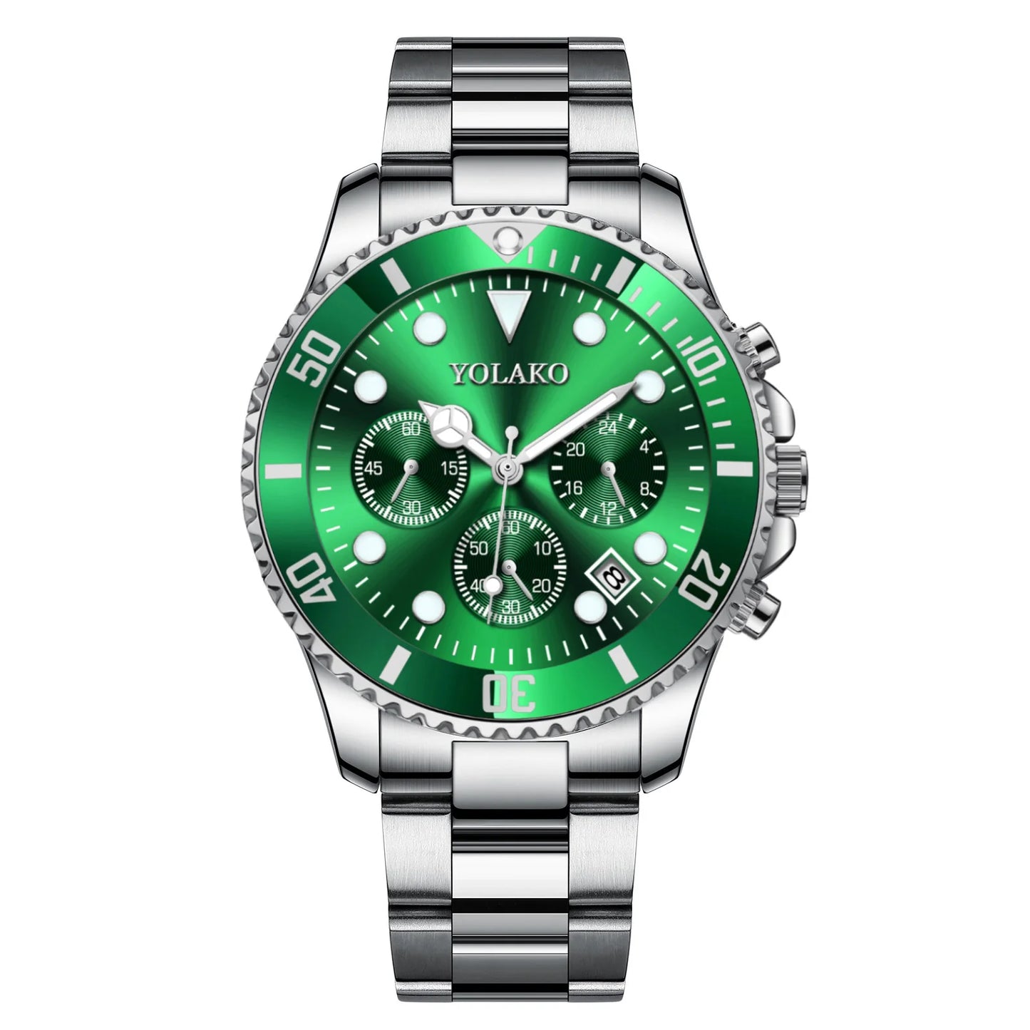 Men’s Silver Stainless Steel Quartz Watch