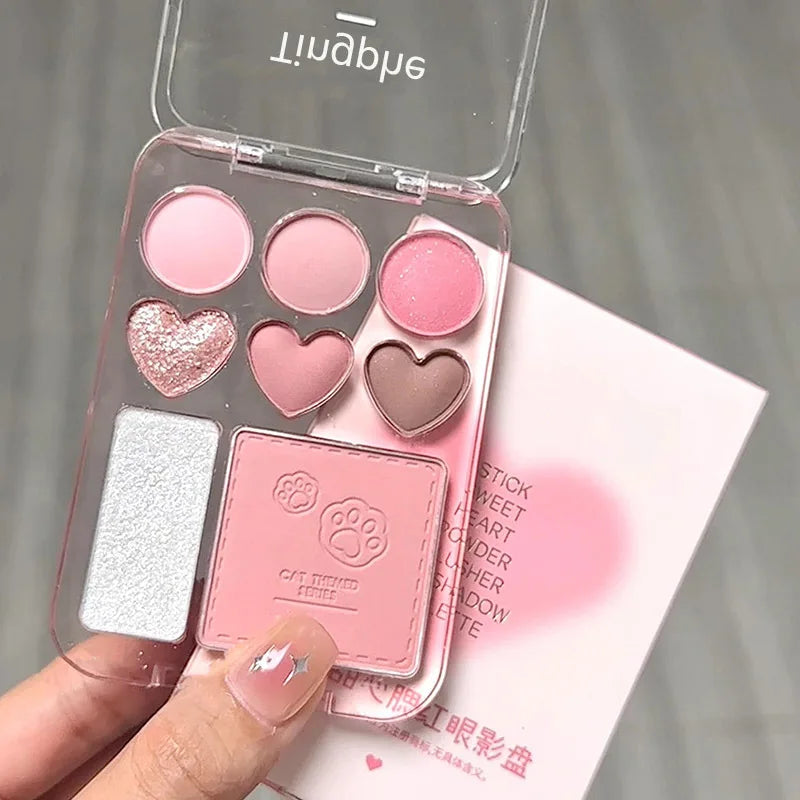 8-Color Heart Eyeshadow & Blusher Palette