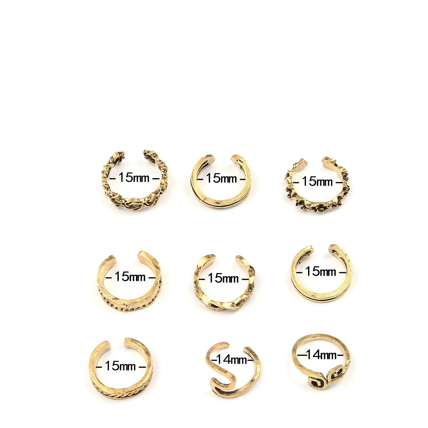 9pcs Boho Beach Toe Rings Set