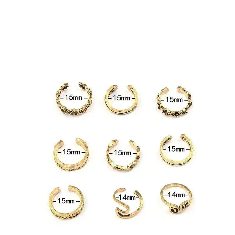9pcs Boho Beach Toe Rings Set
