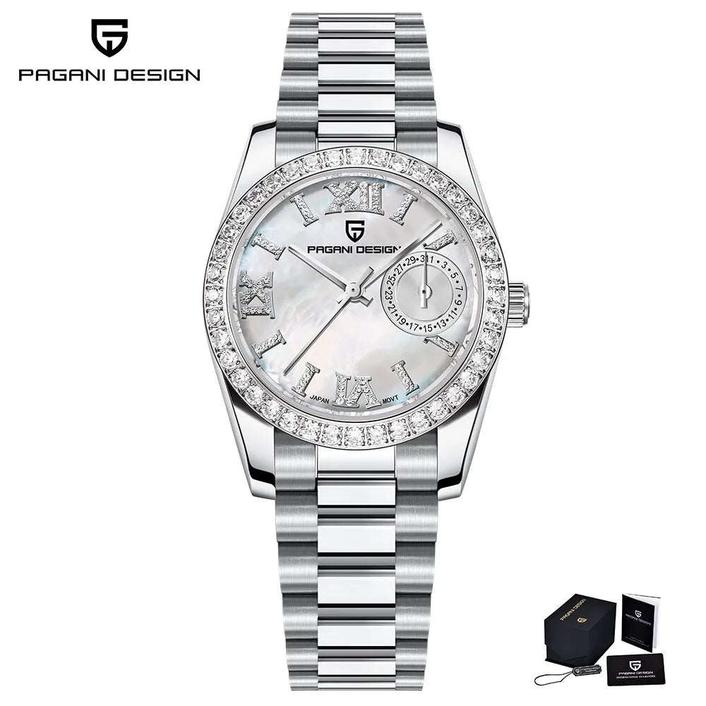 PAGANI DESIGN 32MM Women's Luxury Quartz Watch Waterproof Fashion Sapphire