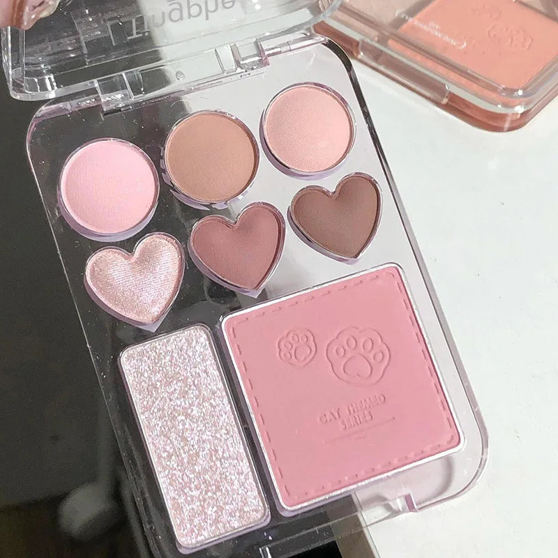 8-Color Heart Eyeshadow & Blusher Palette