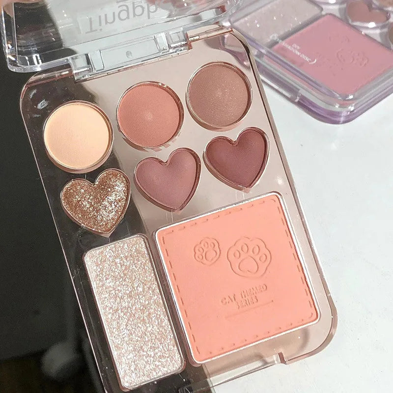 8-Color Heart Eyeshadow & Blusher Palette