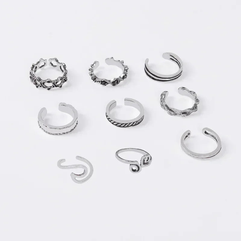 9pcs Boho Beach Toe Rings Set