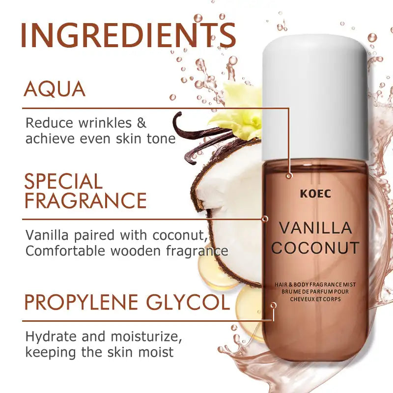 KOEC Vanilla & Coconut Refreshing Fragrance Mist