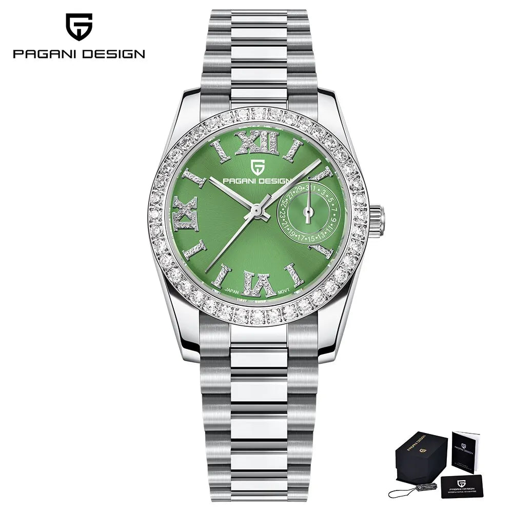 PAGANI DESIGN 32MM Women's Luxury Quartz Watch Waterproof Fashion Sapphire
