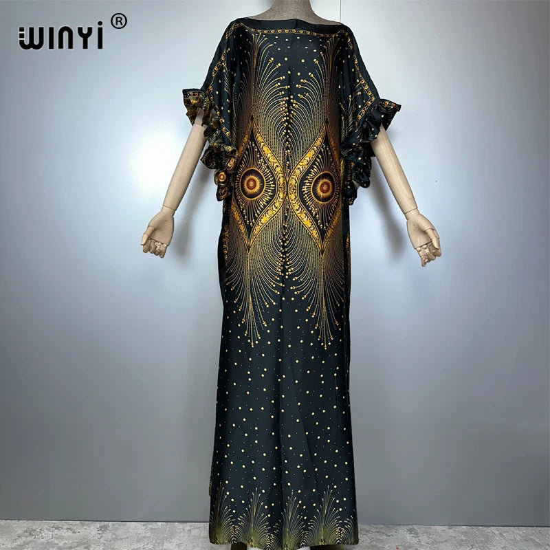 WINYI Boho Kaftan Dress