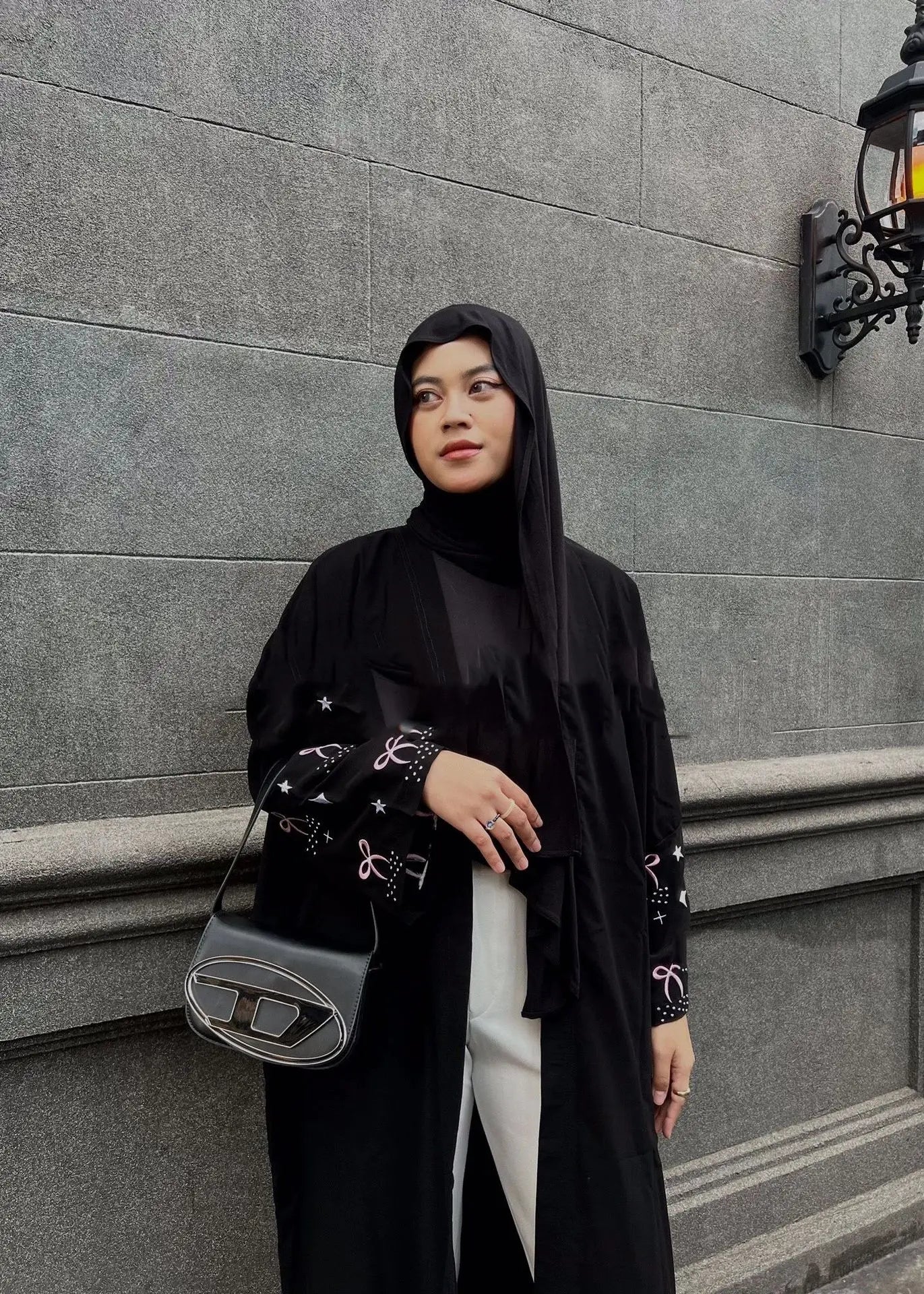 Luxury Embroidered Abaya Maxi Dress