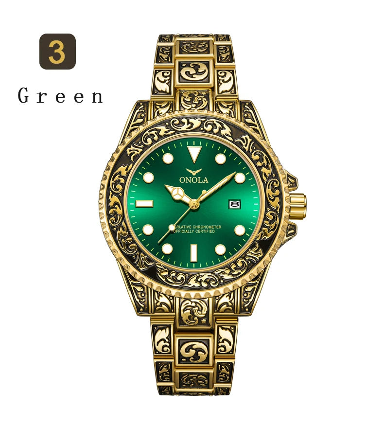 Retro Luxury Men’s Waterproof Calendar Watch