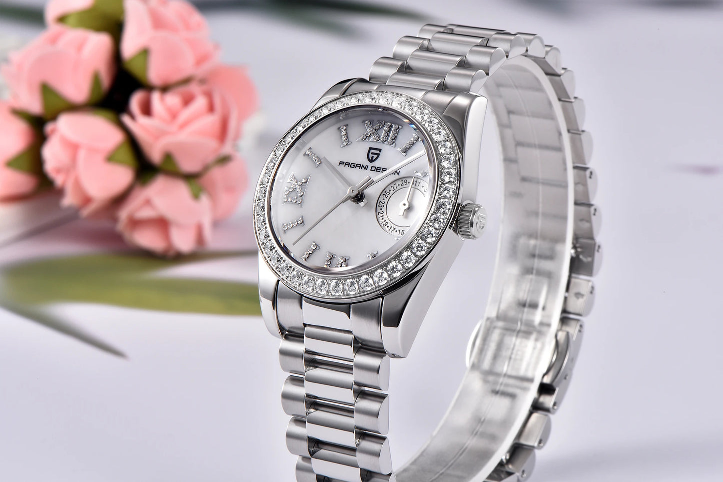 PAGANI DESIGN 32MM Women's Luxury Quartz Watch Waterproof Fashion Sapphire