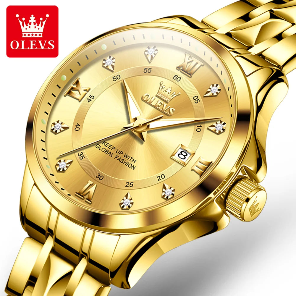 OLEVS Luxury Men's Stainless Steel Quartz Watch