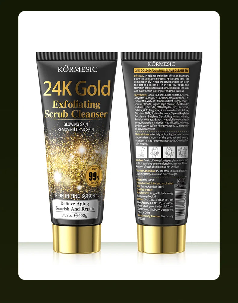 24K Gold Facial Cleanser Moisturising & Oil Control Foam