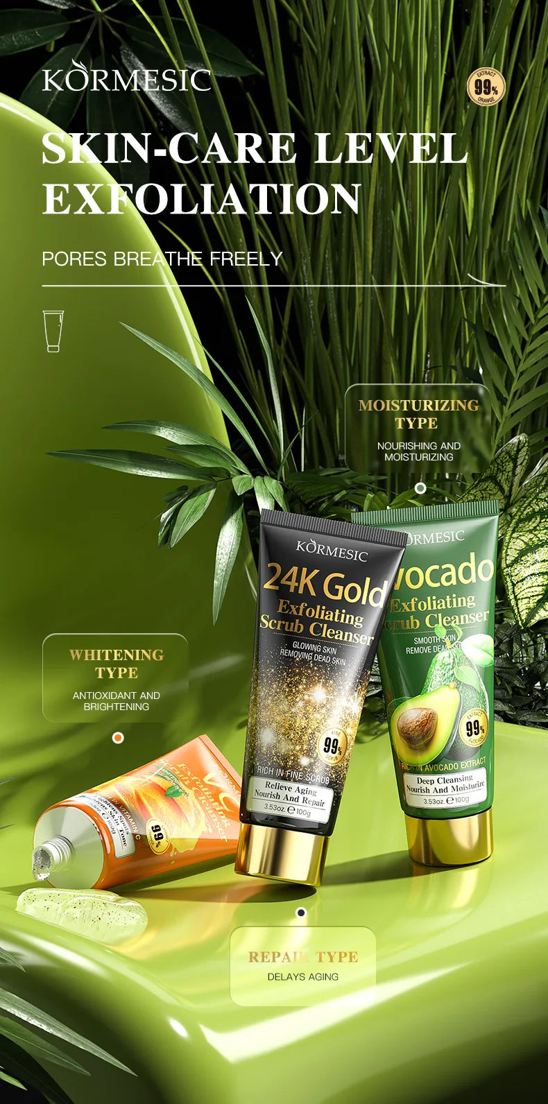 24K Gold Facial Cleanser Moisturising & Oil Control Foam