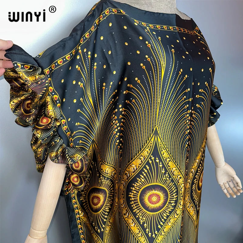WINYI Boho Kaftan Dress