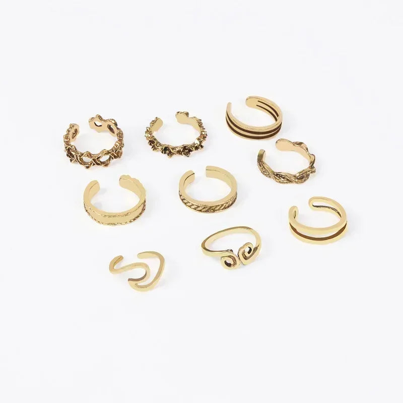 9pcs Boho Beach Toe Rings Set