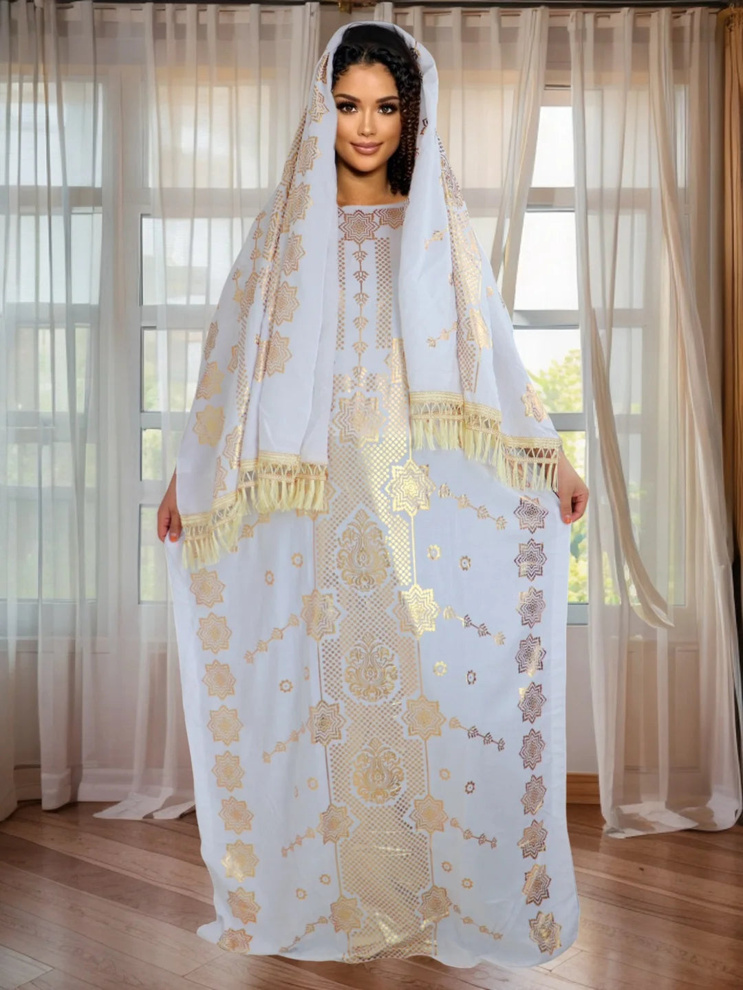 Floral Print Kaftan Abaya