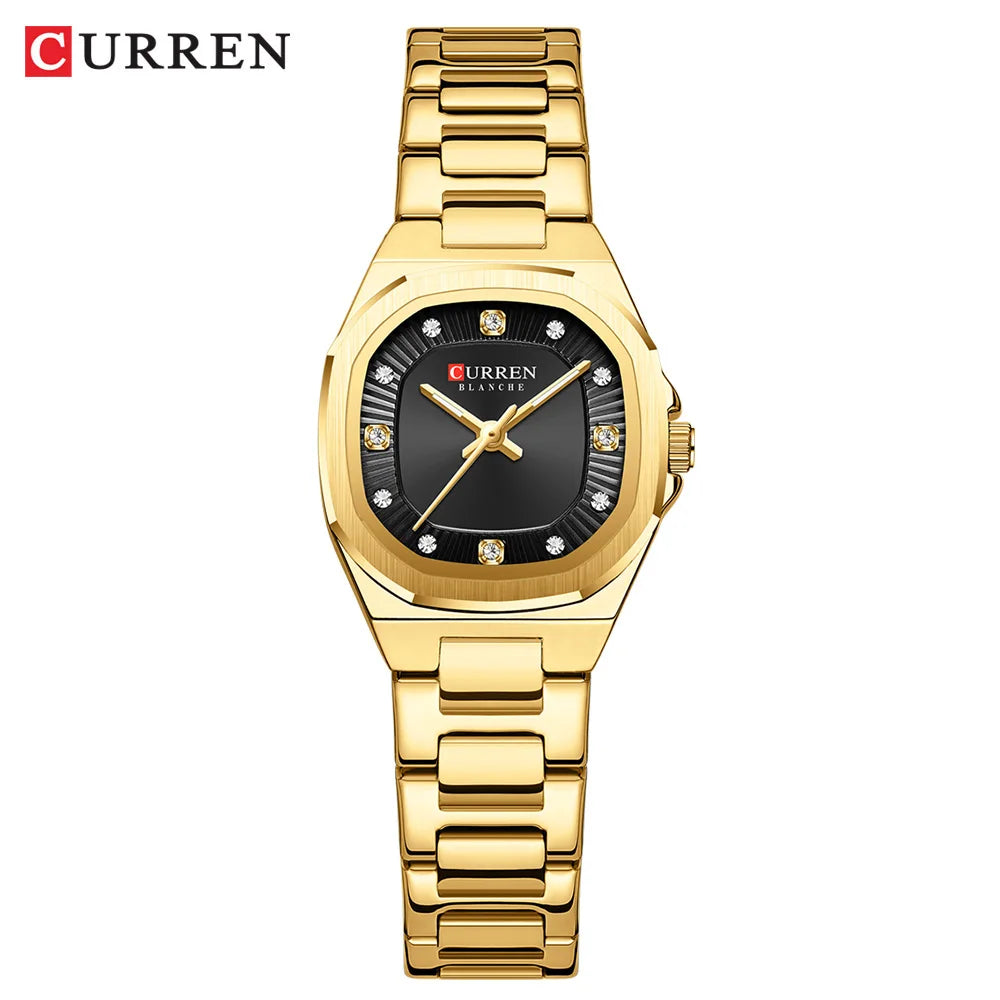 CURREN Women's Quartz Green Stainless Steel Watch 9104