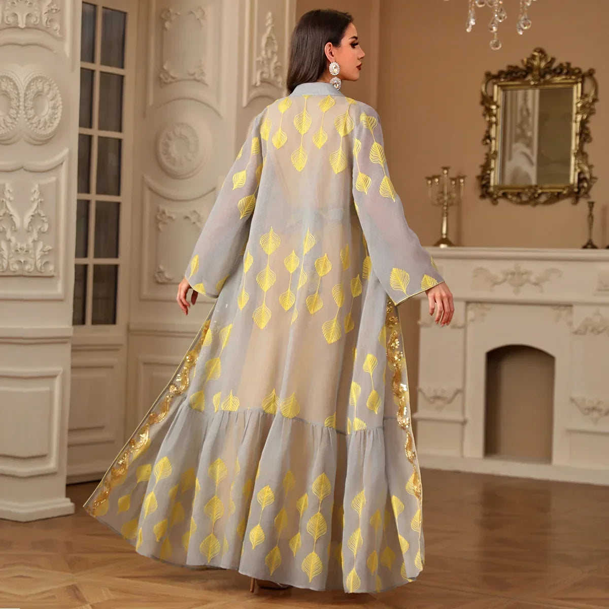 Abayas: Embroidered 2-Piece Set