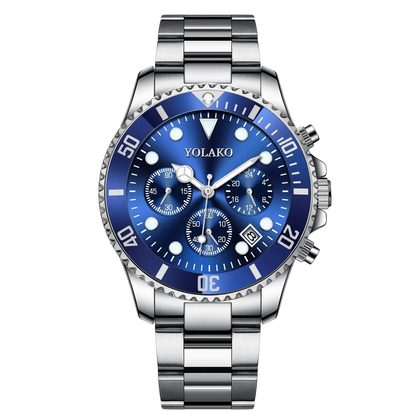 Men’s Silver Stainless Steel Quartz Watch