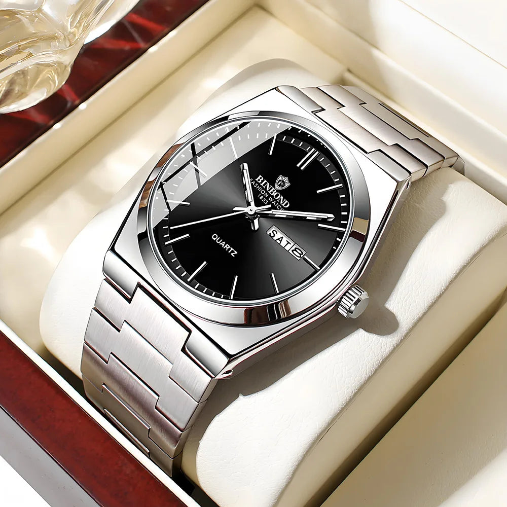 UTHAI Luxury Stainless Steel Men’s Quartz Watch