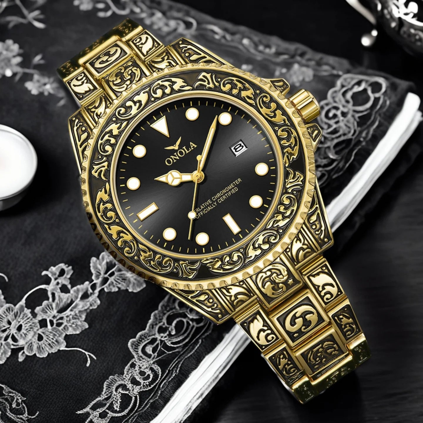 Retro Luxury Men’s Waterproof Calendar Watch
