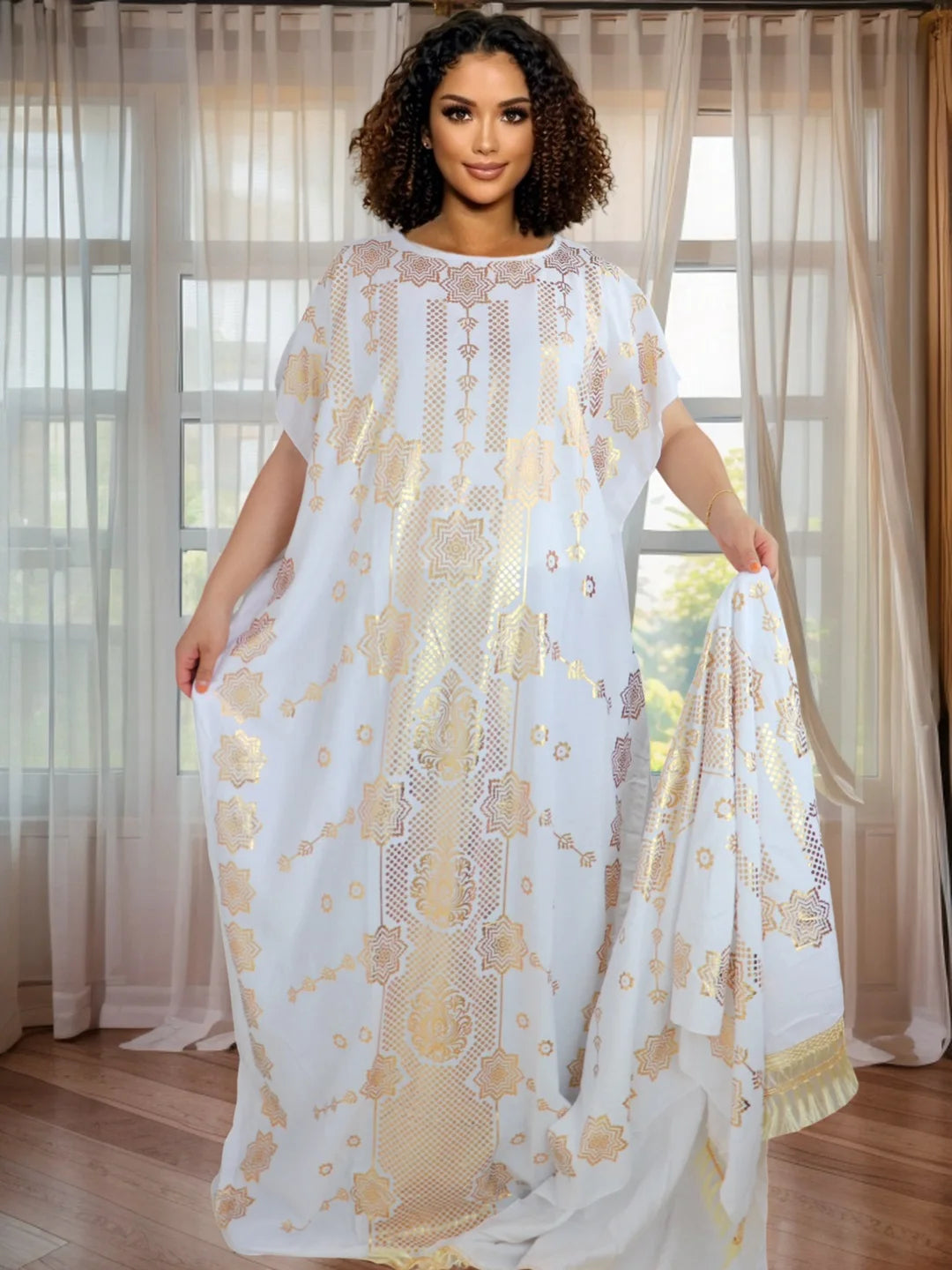Floral Print Kaftan Abaya