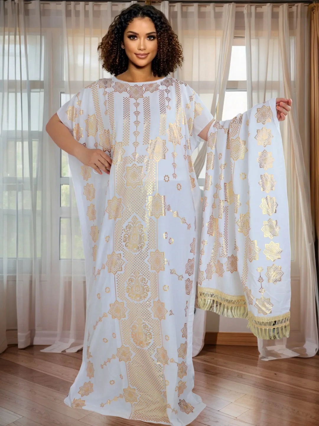 Floral Print Kaftan Abaya