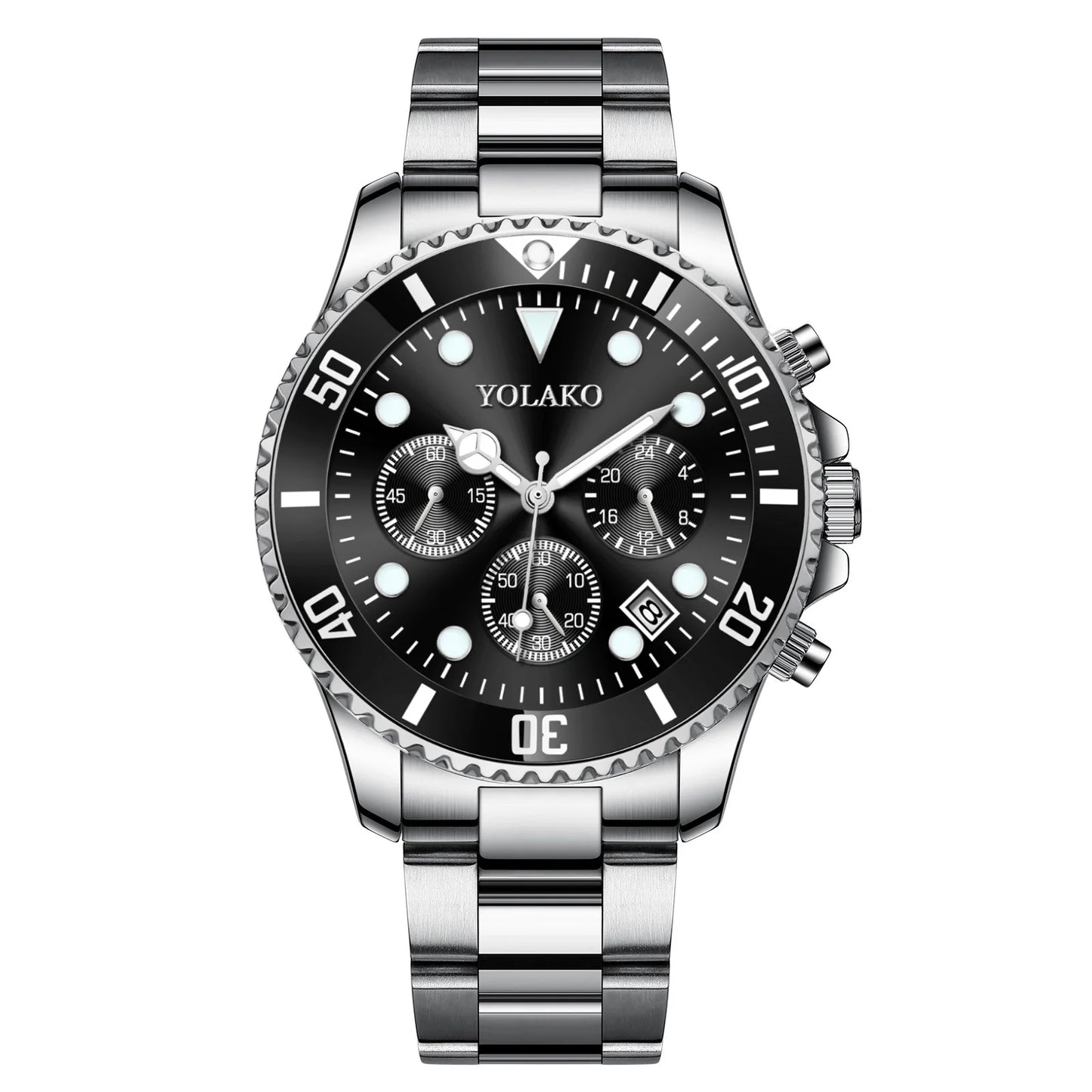 Men’s Silver Stainless Steel Quartz Watch