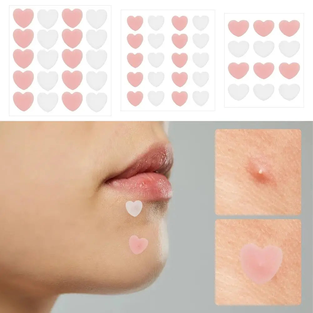 Pink Heart Acne Patches