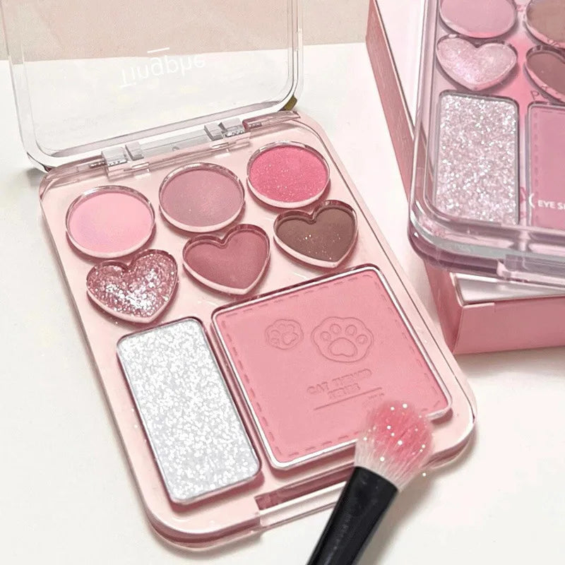 8-Color Heart Eyeshadow & Blusher Palette