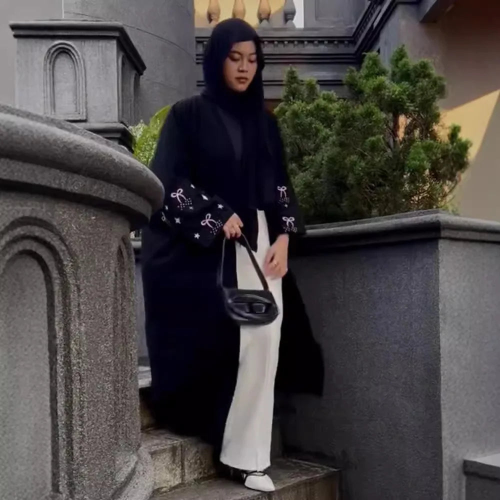 Luxury Embroidered Abaya Maxi Dress