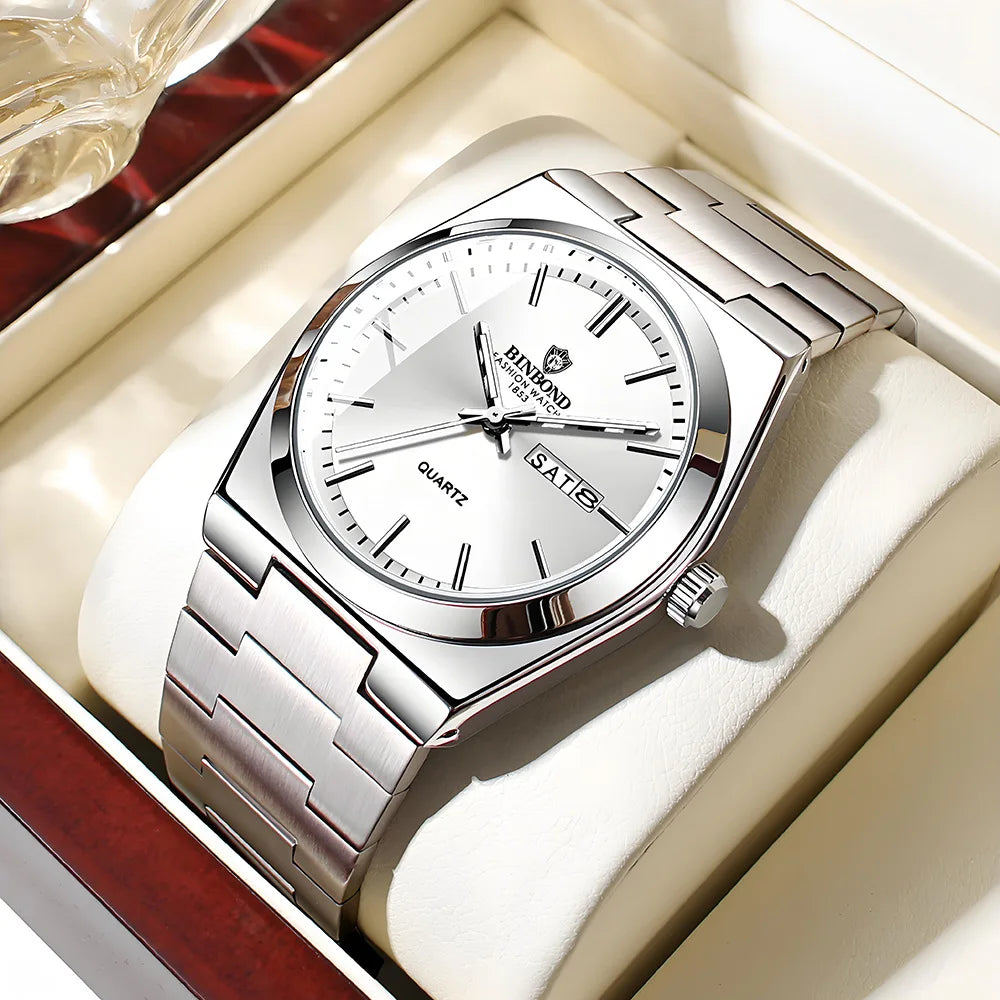 UTHAI Luxury Stainless Steel Men’s Quartz Watch