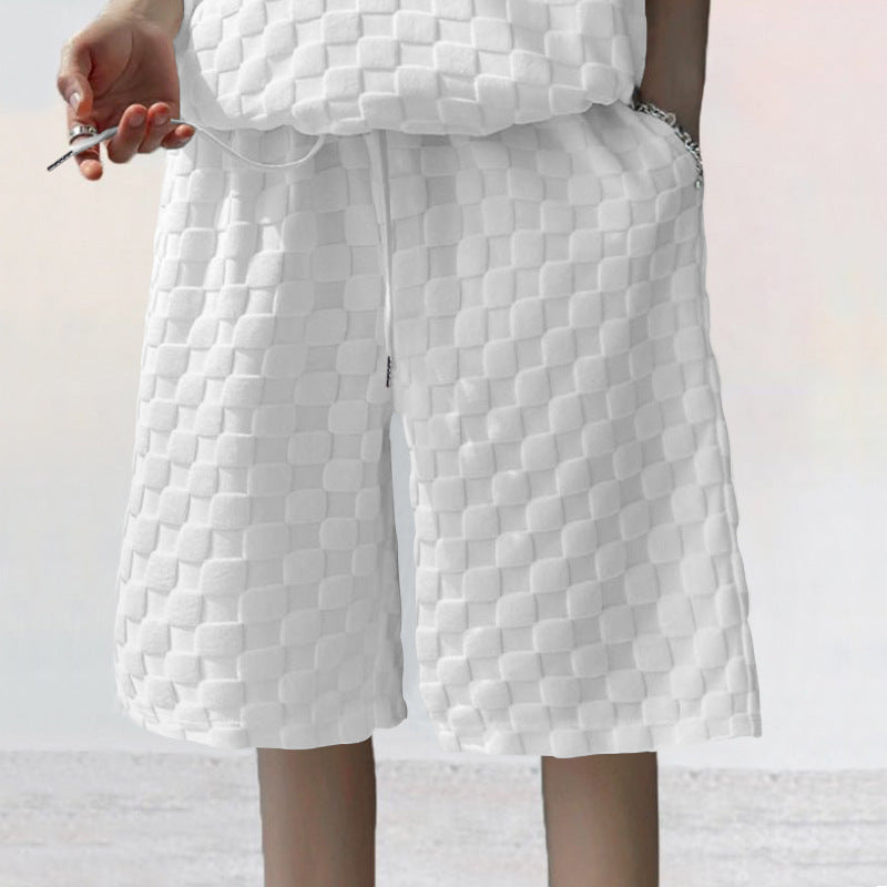 Men's Plaid T-Shirt & Shorts Set