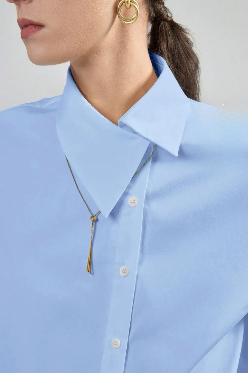 Women Light Blue Sleeveless Fit Casual