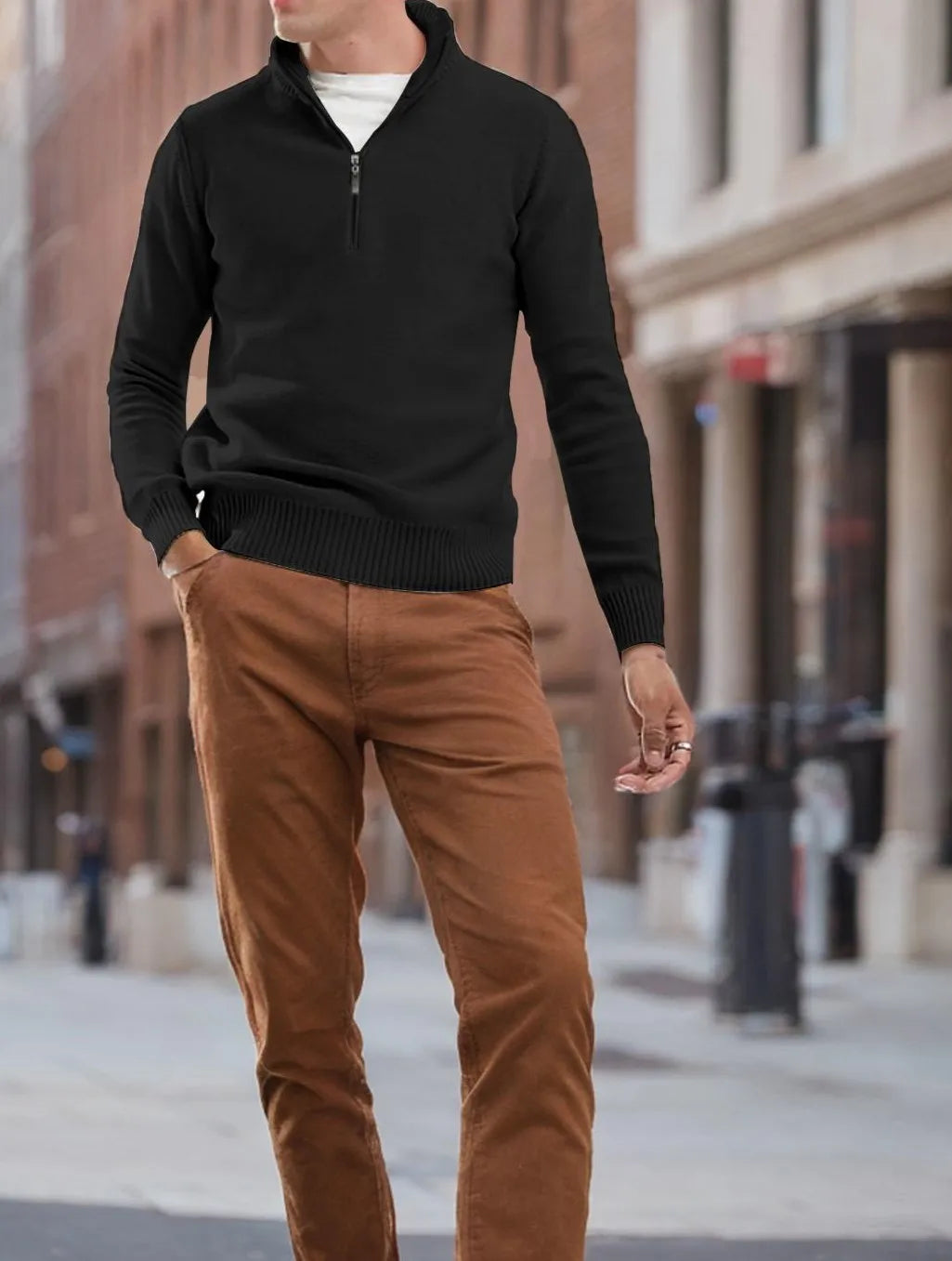 Men's Mock Neck Pullover