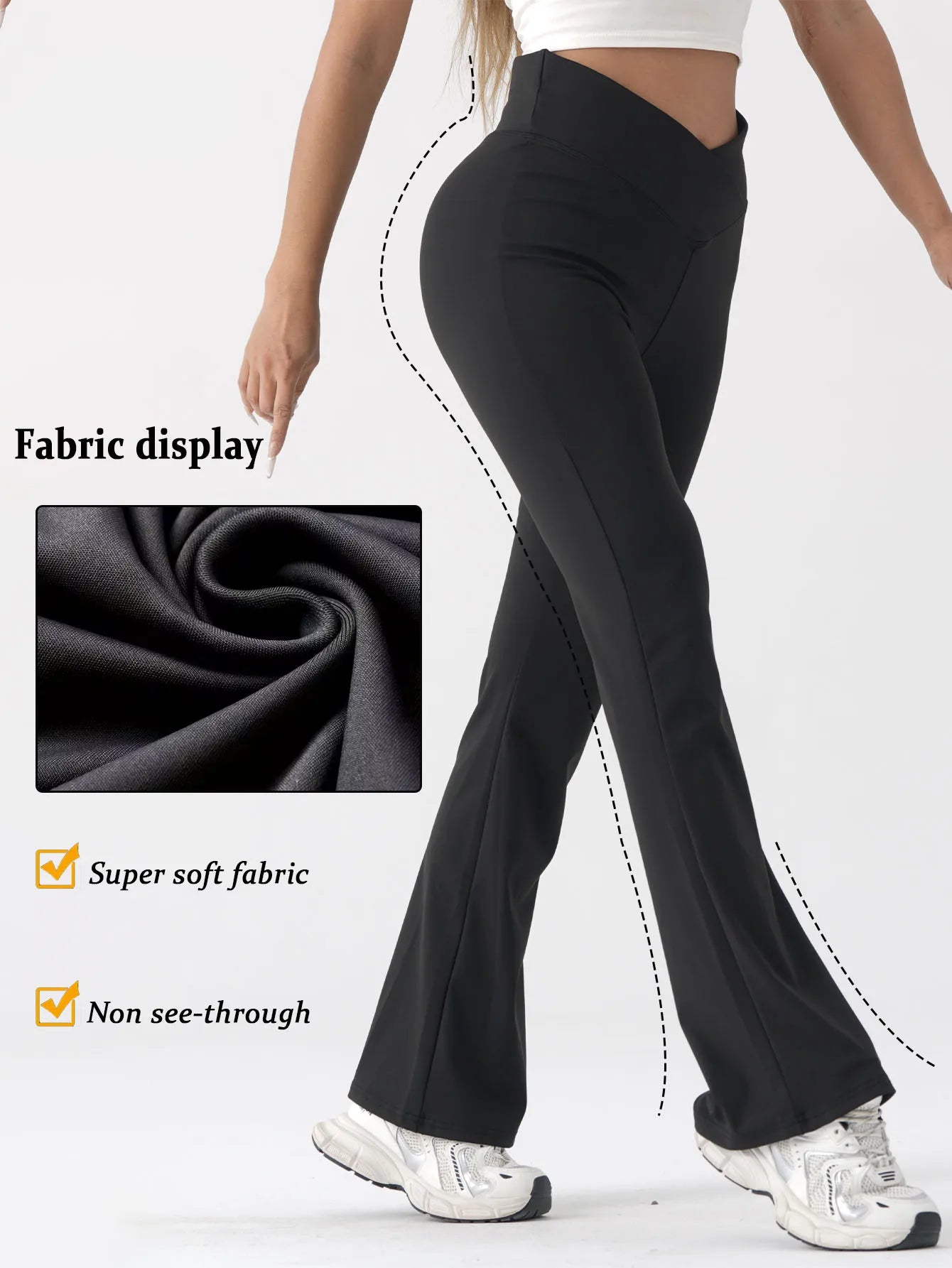 Women High Waist Bell Bottom