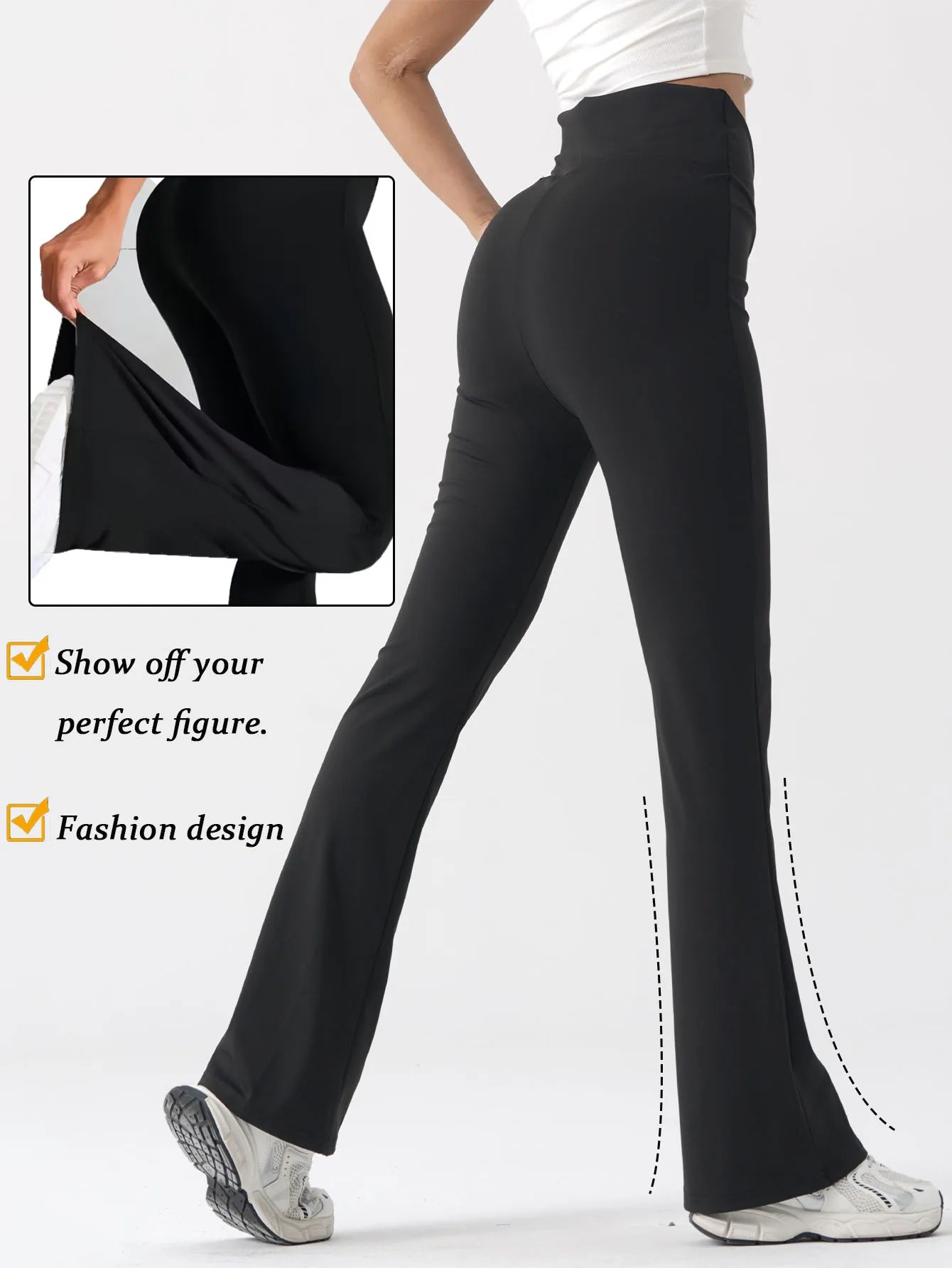 Women High Waist Bell Bottom