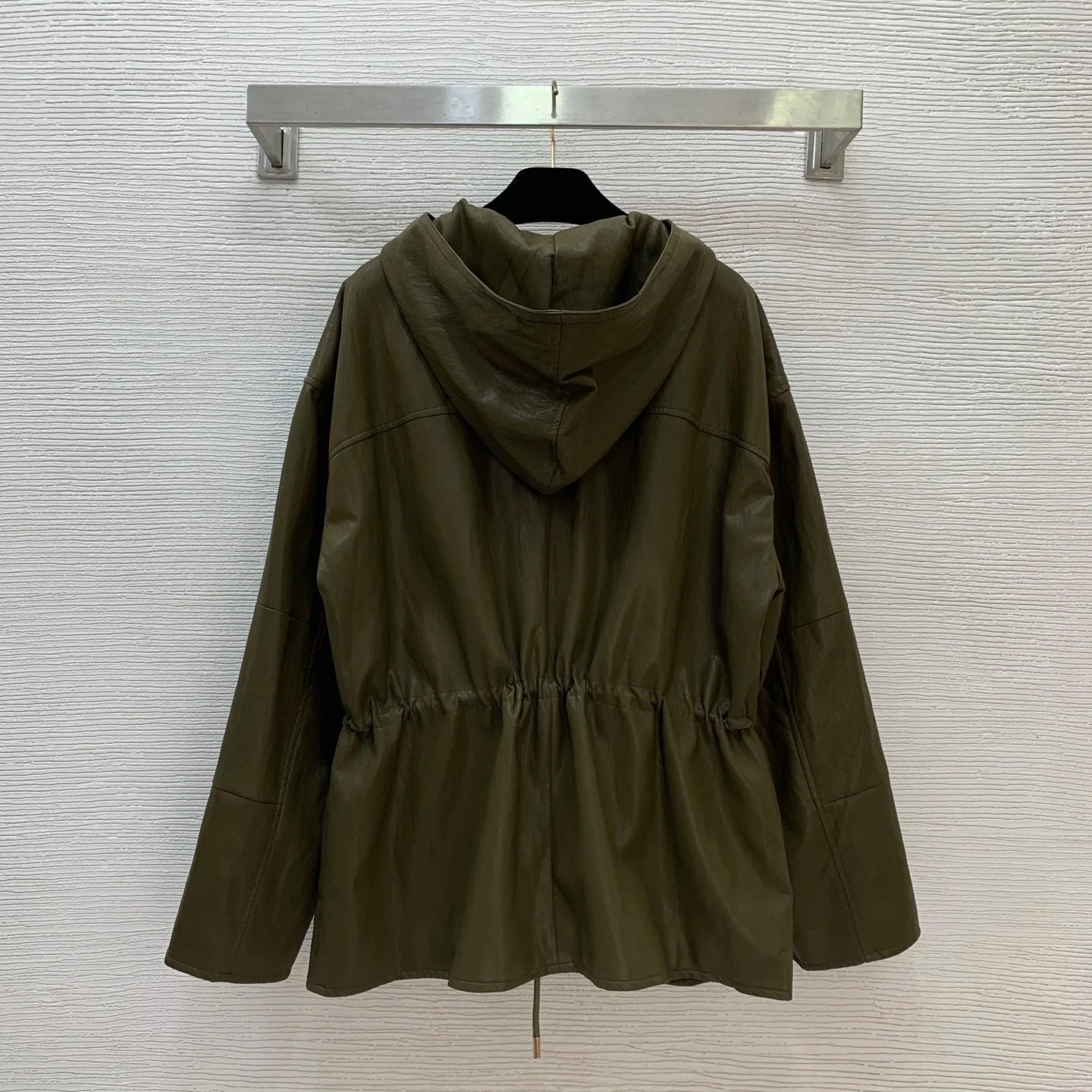 Pocket Spliced Leather Jacket