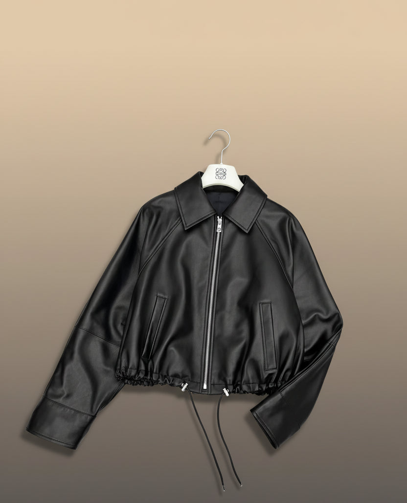 Embroidered Leather Jacket