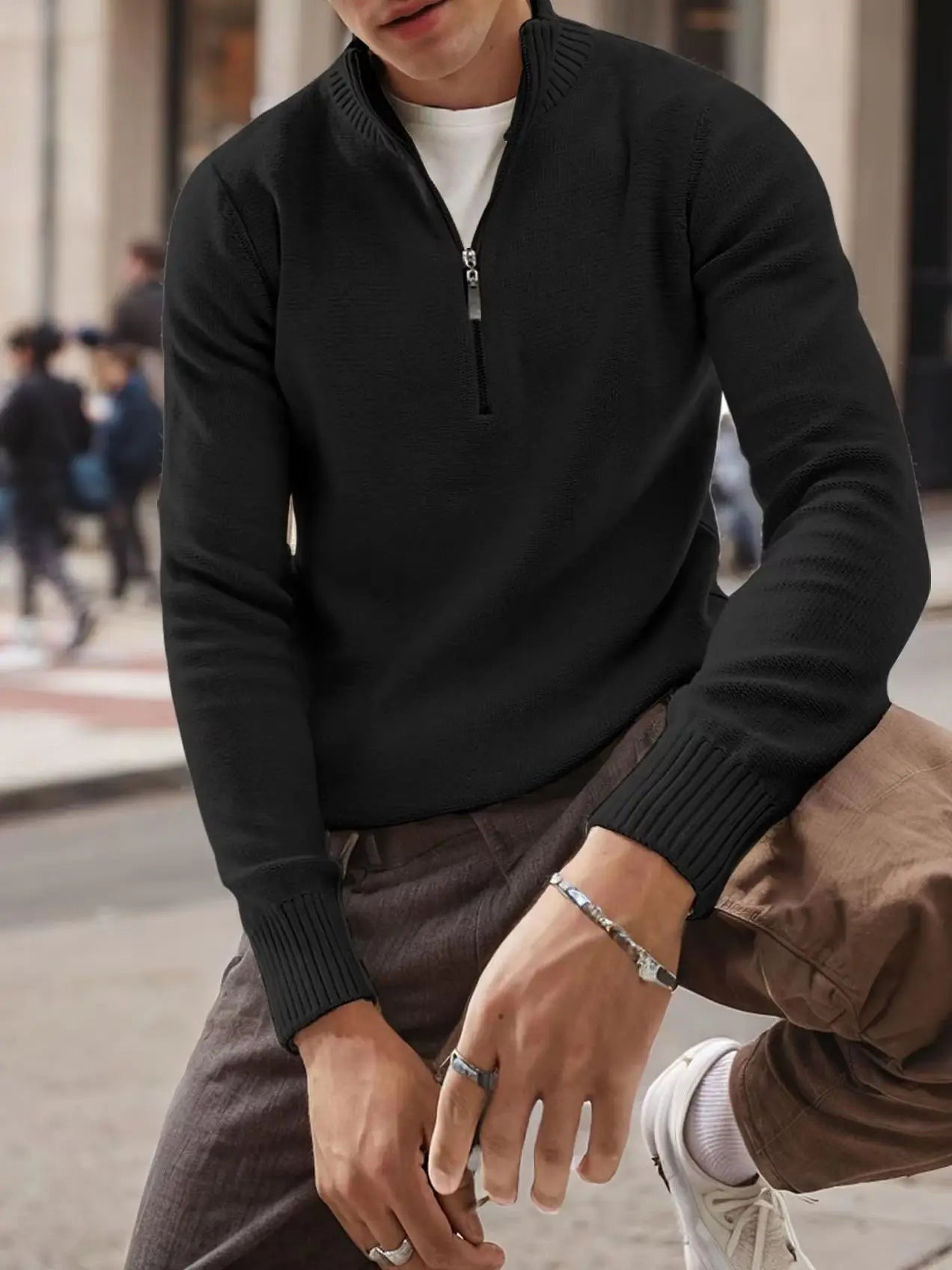 Men's Mock Neck Pullover