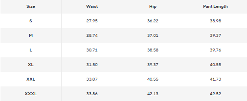 Size guide for Men's Patchwork Wide Leg Jeans