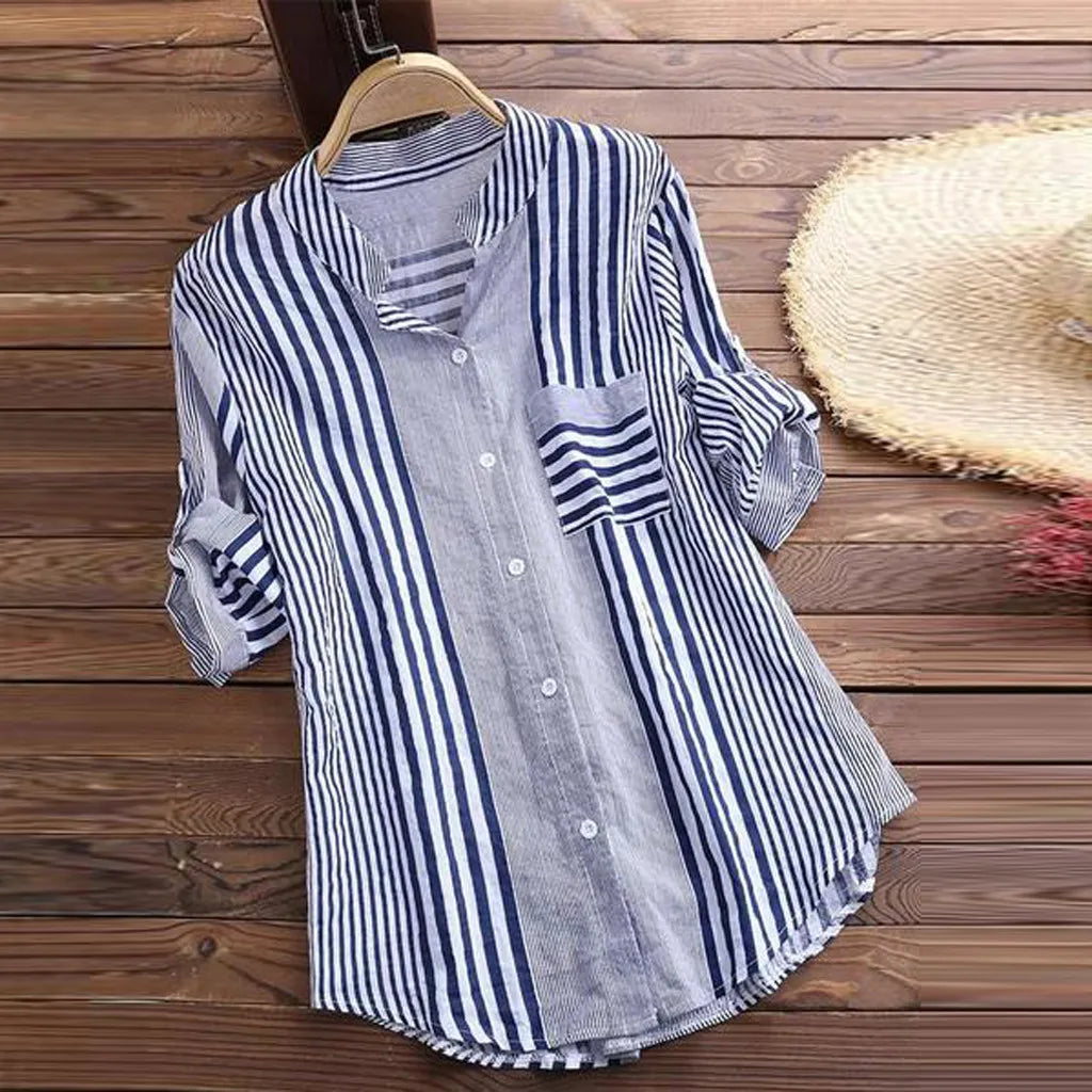 Striped V-Neck Shirt