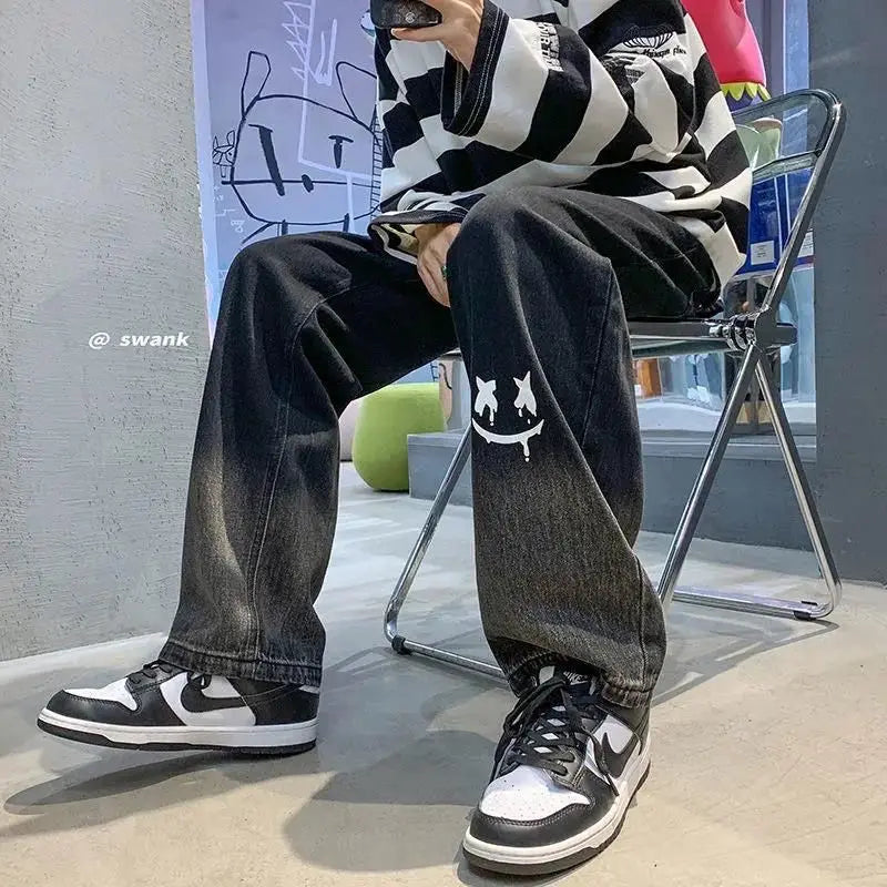 Harajuku Smile Baggy Jeans