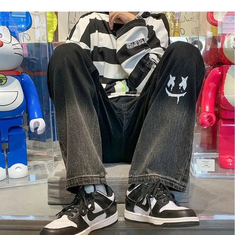 Harajuku Smile Baggy Jeans
