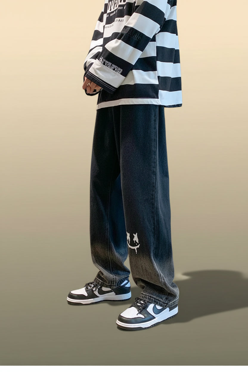 Harajuku Smile Baggy Jeans
