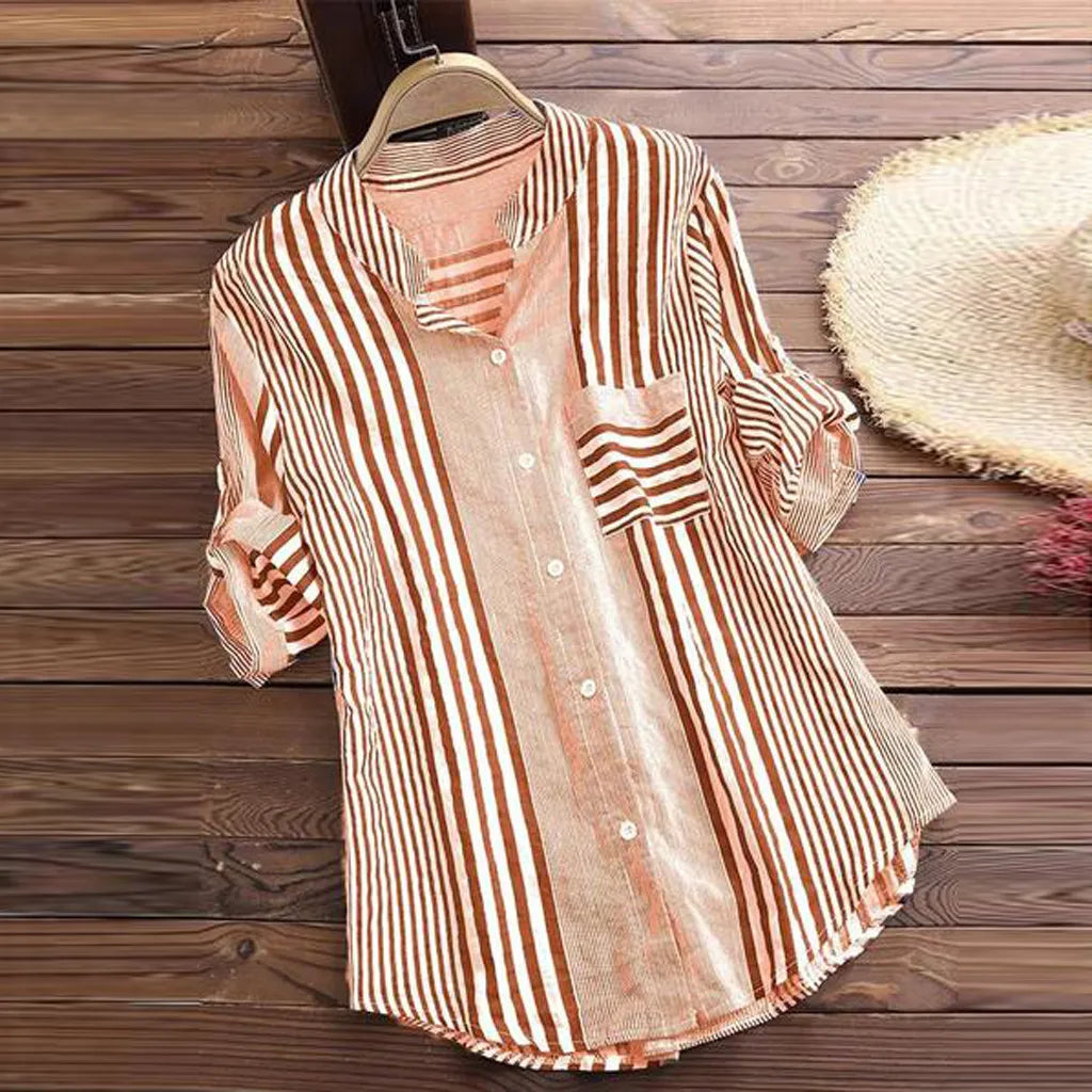 Striped V-Neck Shirt