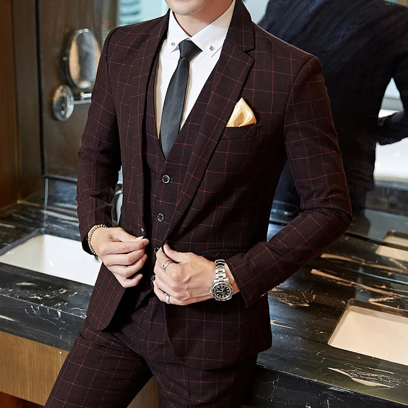 Men's Plaid Suit